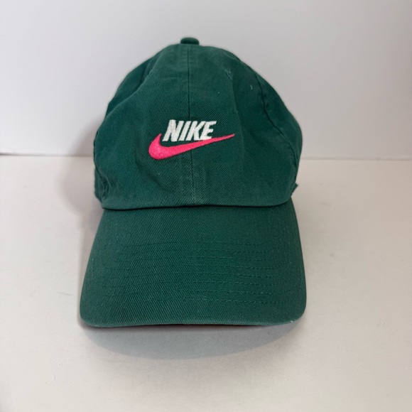NIKE SWOOSH HERITAGE 86 Watermelon Green 1 SIZE BASEBALL CAP STRAPBACK HAT STAIN - Picture 2 of 8